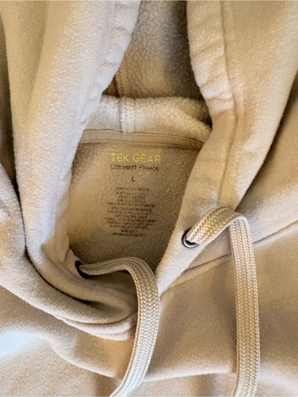 tek gear Men's Crewneck Ultrasoft Fleece Sweater in Beige